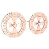 Gold Stud Earrings 18k Rose Gold MADE IN ITALY