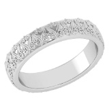 Stunning Filigree Engagement Band 18K White Gold MADE IN ITALY