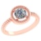 Certified 1.00 Ctw Diamond 14k Rose Gold Ring (VS/SI1)