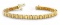 14KT YELLOW GOLD 1 CTW G-H VS2/SI1 ALTERNATING BEZEL DIAMOND BRACELET