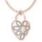 Certified 0.47 Ctw Diamond VS/SI1 Necklace 14K Rose Gold