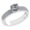 Certified 0.97 Ctw Diamond 14k White Gold Ring (VS/SI1)