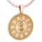 New American And European Style Gold MADE IN ITALY Coins Charms Necklace 14k Yellow And Rose Gold MA