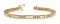 14KT YELLOW GOLD 1 CTW G-H VS2/SI1 TRIPLE BEZEL DIAMOND BRACELET