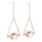 Gold Stud Earring 14K Rose Gold Made In Italy