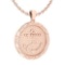 New American And European Style Gold MADE IN ITALY Coins Charms Necklace 14k Rose Gold MADE IN ITALY