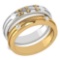 Gold MADE IN ITALY Bands For beautiful Couples 14k White And Yellow Gold MADE IN ITALY