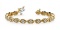 14KT YELLOW GOLD 2 CTW G-H VS2/SI1 X PATTERN DIAMOND BRACELET