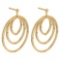 Gold MADE IN ITALY Styles Hangning Stud Earrings For beautiful ladies 14k Yellow Gold MADE IN ITALY