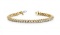 14K YELLOW GOLD 1 CTW G-H VS2/SI1 SCOOP LINK DIAMOND TENNIS BRACELET