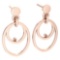 Gold MADE IN ITALY Styles Hangning Stud Earrings For beautiful ladies 14k Rose Gold MADE IN ITALY