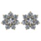 Certified 1.86 Ctw Diamond 14k Yellow Gold Halo Stud Earrings