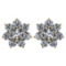 Certified 1.86 Ctw Diamond 14k Yellow Gold Halo Stud Earrings