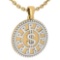 New American And European Style Gold MADE IN ITALY Coins Charms Necklace 14k White And Yellow Gold M