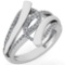 Certified 0.44 Ctw Diamond VS/SI1 Ring For 14K White Gold