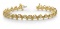 14KT YELLOW GOLD 1 CTW G-H VS2/SI1 DIAMOND TWIST TENNIS BRACELET