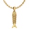 Certified 0.01 Ctw Diamond VS/SI1 Fish Necklace 14K Yellow Gold