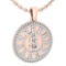 New American And European Style Gold MADE IN ITALY Coins Charms Necklace 14k White And Rose Gold MAD