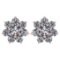 Certified 1.86 Ctw Diamond 14k Rose Gold Halo Stud Earrings