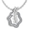 Certified 0.52 Ctw Diamond VS/SI1 Leaf Necklace 18k White Gold Made In USA