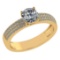 Certified 0.97 Ctw Diamond 14k Yellow Gold Ring (VS/SI1)