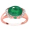 2.06 CT EMERALD 0.1 CT EMERALD AND ACCENT DIAMOND 0.09 CT 10KT SOLID RED GOLD RING