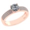 Certified 0.97 Ctw Diamond 14k Rose Gold Ring (VS/SI1)