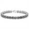 27 CT CREATED MYSTICS 925 STERLING SILVER TENNIS BRACELET IN ROUDN SHAPE