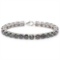 27 CT CREATED MYSTICS 925 STERLING SILVER TENNIS BRACELET IN ROUDN SHAPE