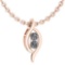 Certified 0.50 Ctw Diamond VS/SI1 Necklace For 14K Rose Gold