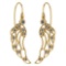 Certified 0.44 Ctw Diamond VS/SI1 Wire Hook Earrings 18K Yellow Gold Made In USA