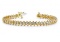 14KT YELLOW GOLD .40 CTW G-H VS2/SI1 DIAMOND SWIRL LINK TENNIS BRACELET