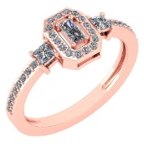 Certified 0.55 Ctw Diamond 14k Rose Gold Ring (VS/SI1)