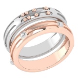 Gold MADE IN ITALY Bands For beautiful Couples 14k White And Rose Gold MADE IN ITALY