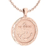 New American And European Style Gold MADE IN ITALY Coins Charms Necklace 14k Rose Gold MADE IN ITALY