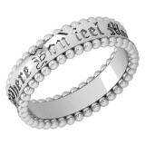 Gold MADE IN ITALY filigree Bands For beautiful ladies 14k White Gold MADE IN ITALY