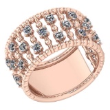 Certified 0.66 Ctw Diamond VS/SI1 Engagement 14k Rose Gold MADE IN USA Halo Ring MADE IN USA (VS/SI1