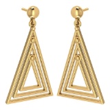 Gold MADE IN ITALY Styles Stud Earrings For beautiful ladies 14k Yellow Gold MADE IN ITALY