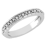 Gold MADE IN ITALY filigree Bands For beautiful ladies 14k White Gold MADE IN ITALY