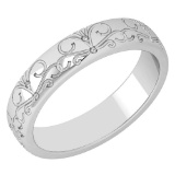 Gold MADE IN ITALY filigree Bands For beautiful ladies 14k White Gold MADE IN ITALY