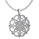 Certified 1.13 Ctw Diamond VS/SI1 Necklace For 14K White Gold