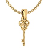 Gold Key Necklace 14K Yellow Gold Made In Italy