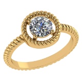 Certified 1.00 Ctw Diamond 14k Yellow Gold Ring (VS/SI1)