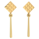 Gold MADE IN ITALY Styles Hangning Stud Earrings For beautiful ladies 14k Yellow Gold MADE IN ITALY