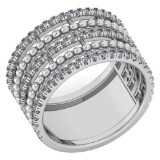 Certified 0.64 Ctw Diamond Ladies Fashion Engagement 14k White Gold MADE IN USA Halo Ring MADE IN US