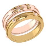 Gold MADE IN ITALY Bands For beautiful Couples 14k Rose And Yellow Gold MADE IN ITALY