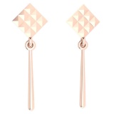 Gold MADE IN ITALY Styles Hangning Stud Earrings For beautiful ladies 14k Rose Gold MADE IN ITALY