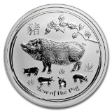 2019 Australia 1/2 oz Silver Lunar Pig