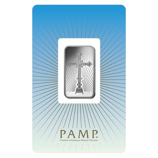 PAMP Suisse Silver Bar 10 Gram - Romanesque Cross