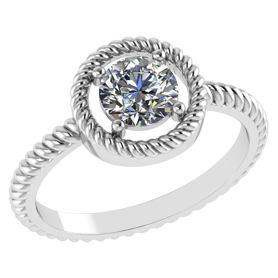 Certified 1.00 Ctw Diamond 14k White Gold Ring (VS/SI1)